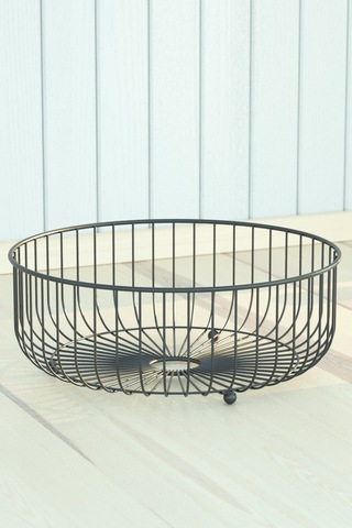 Teknotel Metal Organizer Sepet Meyve Sepeti Mat Siyah Mg528