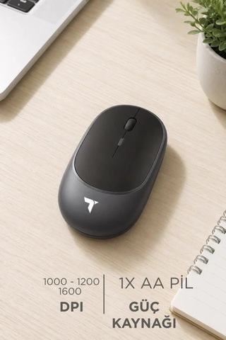 Özel Üretim Tablet Faresi Teknolojik Ürün Mouse Çift Modlu Sessiz Kablosuz Fare Tm16 Gri