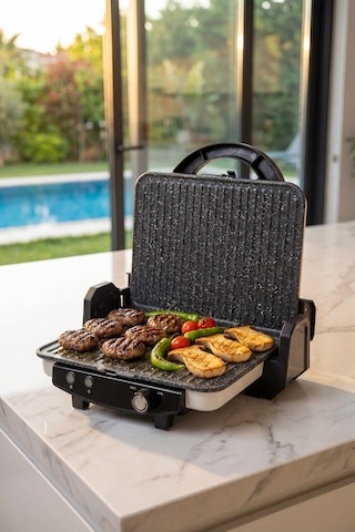 Acar Ultimate Pro Pressio Izgara Ve Tost Makinesi Krem - 1800 W