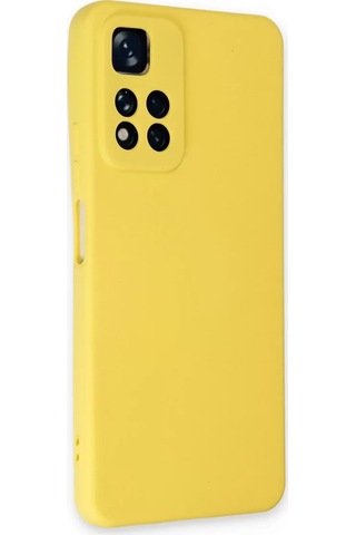Newface Xiaomi Redmi Note 11 Pro Plus 5g Kılıf Nano İçi Kadife Silikon - Sarı