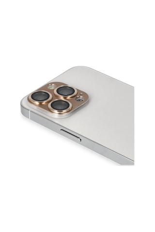 İphone 13 Pro Max Pers Alüminyum Kamera Lens - Gold