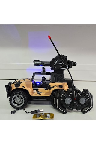 Oyuncak Kumandalı Jeep Su Boncuğu Atan Şarjlı Işıklı Asker