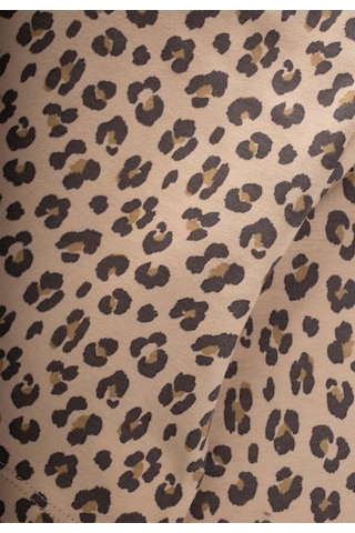 Desenli Uzun Kollu T-shırt Takım 1-8 Yaş Bej Bej