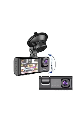 Araç İçi 3 Kameralı 1080p /2.0 İnç Lcd Ekranlı /gece Görüşlü /ger