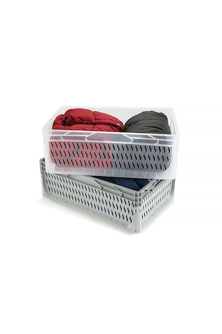 Alpbx Delikli Siyah Plastik Kasa 60x40x22 Cm - Sepet 44 Litre