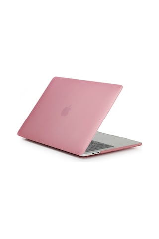 Arabulalaca Apple Uyumlu MacBook Air 13" A1932 Mat Doku Hardcase Kılıf Pembe