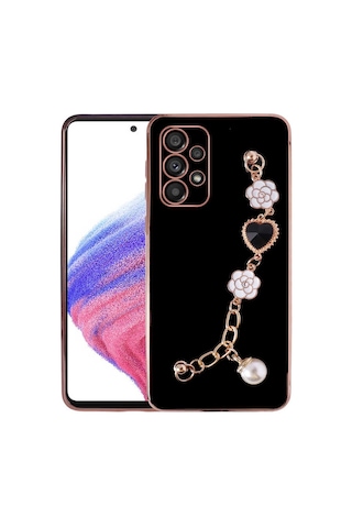 Zore Samsung Galaxy Uyumlu A23 Kılıf El Tutamaçlı Kamera Korumalı Omsy Taka Silikon Kapak - Beyaz