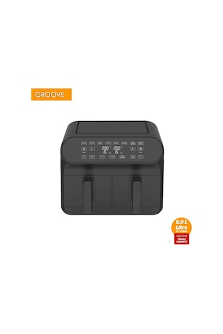 Groove MAX PLUS XXL 1800W 4 LT + 4 LT 8 LT Çift Hazneli Smart Airfryer
