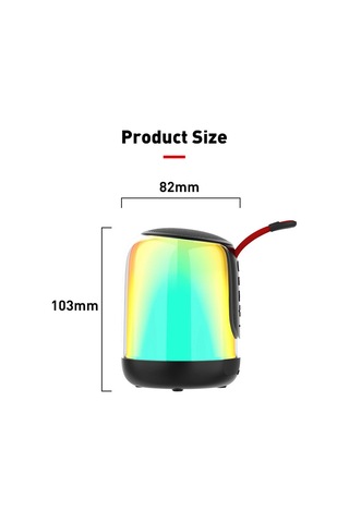 Ximistore9 Mobil Bluetooth Hoparlör, 10 Renkli Işık Modu, Güçlü Bas, 8 Saat Pil, Tws Ve Radyo Fonksiyonu İle Dışarıda, Kamp Ve Parti İçin