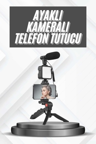 Northcity Youtuber Video Kayıt Seti - Kameradan Titreme Önleyici, Mikrofonlu Ve Işıklı Tripod