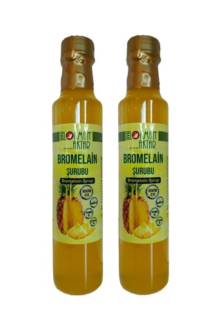 Bromelain Şurubu, Katkısız, Doğal, 250ml 2 Adet, Dvd Lokman Aktar