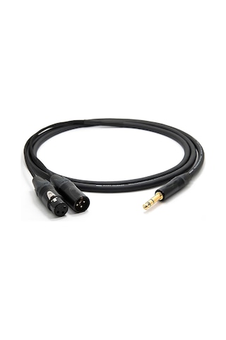 6.35 Mm Trs Erkek To 3-pin Xlr Dişi + Erkek Ses Kablosu - 1.5 Met