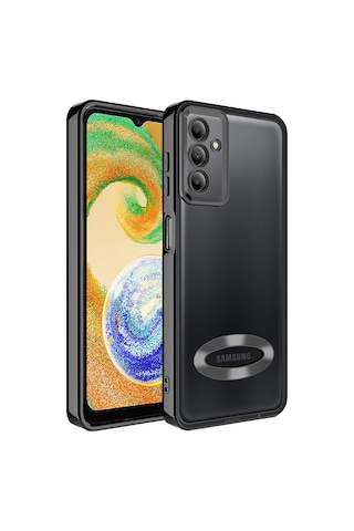 Samsung Galaxy Uyumlu A14 Kılıf Kamera Korumalı Logo Gösteren Zore Omega Kapak