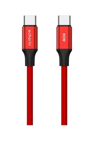 Usb C'den Usb C'ye 60w, 2.4a, 1m, Pd 2.0, Çift Kat Örgülü Hızlı Şarj Ve Data Kablosu Kırmızı, 1 Metre Genel