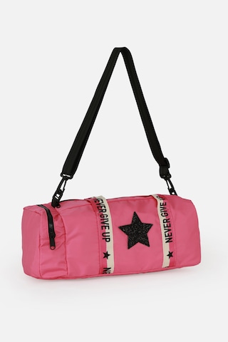 İcone Bag Çocuk Yıldız Logolu Spor Çanta, Çocuk Spor Çanta, Fermuarlı Detaylı Çocuk Spor Çanta Pembe