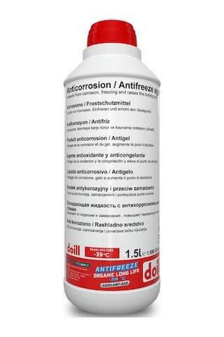 Doill -39 / -40 Derece Hazır Karışım 1.5 Litre Kırmızı Organik Antifriz - G12