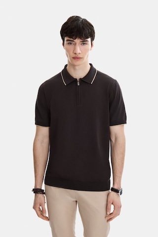 Back And Bond Kahverengi Regular Fit Fermuarlı Polo Yaka Triko Çok Renkli