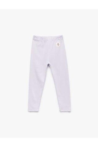 Koton Pamuklu Beli Lastikli Kaşkorse Basic Uzun Tayt Lila 6wmg40024ak Lila