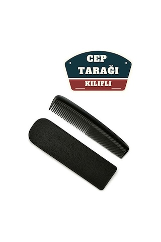Kılıflı Cep Tarağı 14 X 3 Cm Kompakt, Şık Ve Taşınabilir Erkek Bakım Tarağı