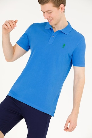 U.S. Polo Assn. Erkek Saks Basic Polo Yaka Tişört 50263238-vr045 Mavi