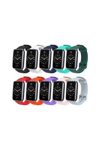 Ekılıf - Xiaomi Mi Band 7 Pro Uyumlu - Kordon Silikon Kordon Krd-70 - Kırmızı