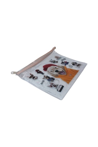 Vuki A4 Sulu Fermuarlı Şeffaf Dosya Vk-0073-09 Köpek