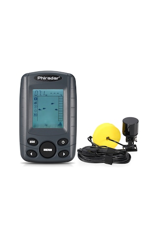 Taşınabilir 2.4 İnç Lcd Balık Bulucu 240ft Derinlik Aralığı Balıkçılık Bulucu Kablolu Sonar Sensör Dönüştürücü İle