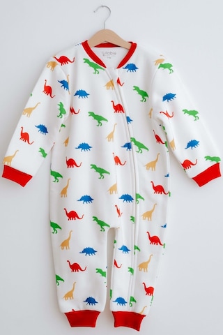 Lilabio Kız Erkek Çocuk %100 Pamuk 1.5 Tog Desenli Uyku Tulumu Dinozor Çok Renkli