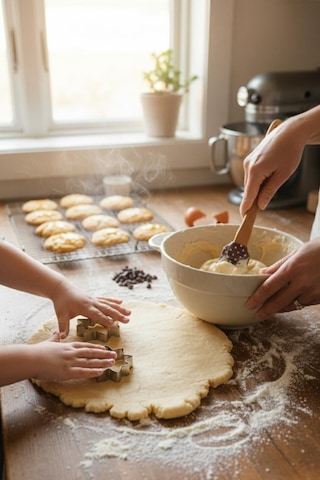 4 Lü Silikon Kurabiye Kalıplı Spatula Seti Renkli