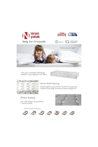 Bebek Yatağı Lüks Yarı Ortopedik 70 x 140 Cm Niron Sofy Yatak