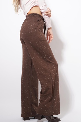 Unika Boutique Cerli Taş İşlemeli Eşofman kahve