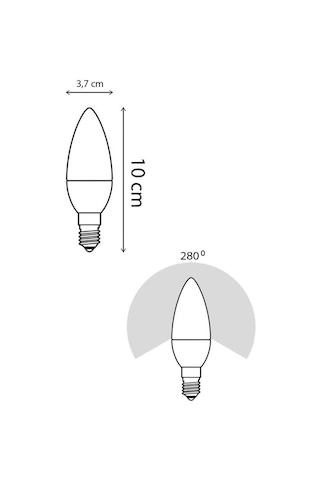 Şahnet 6w Led Mum Ampul Beyaz Işık 6500k 3 Adet - E14
