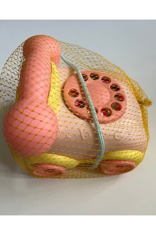 Sevimli Çevirmeli Telefon 15x15 Cm Pembe Renk