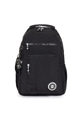 Modern Tarzda Su Geçirmez Krınkil Kumaş Okul Sırt Çantası Hafif, Konforlu Ve Fonksiyonel Tasarım - Siyah Siyah