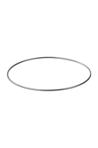 Edora Home 12'li Metal Yuvarlak Supla, Gümüş Amerikan Servis, Halka Runner - Paslanmaz Gümüş
