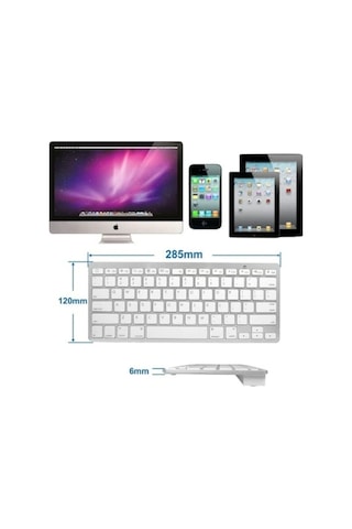 Hd806 Bluetooth Klavye Pc/telefon/tablet Uyumlu