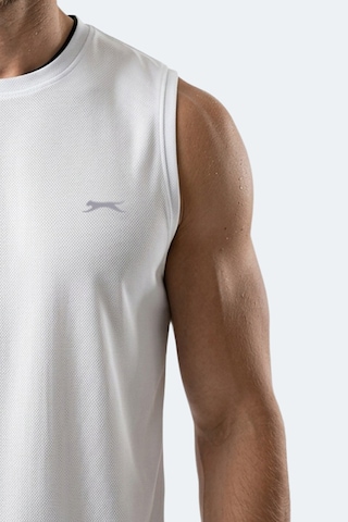 Slazenger Hazzar I Erkek Kolsuz Beyaz Tişört