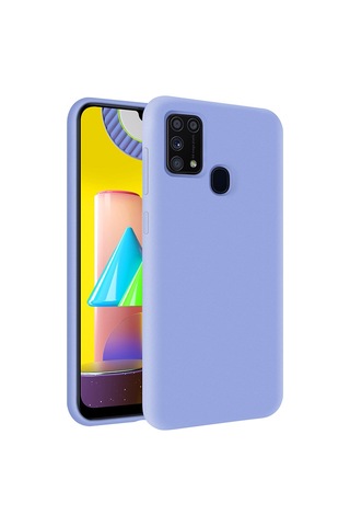 KZY İletişim Samsung Galaxy Uyumlu M31 İçi Kadife Soft Logosuz Lansman Silikon Kapak