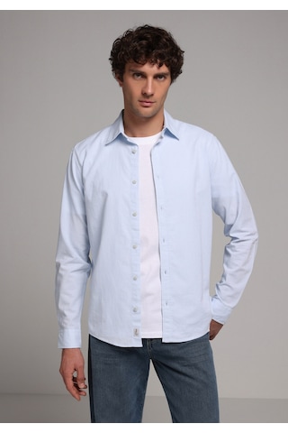Colin's Colins Regular Fit Shirt Neck Düz Erkek Mavi Uzun Kol Gömlek Cl1073846 Q1.v2 Ble Mavi