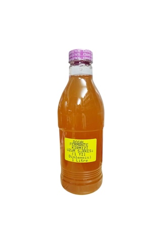 Kırmızı Üzüm Sirkesi Çift Damıtılmış Fermente Edilmiş 1 Litre