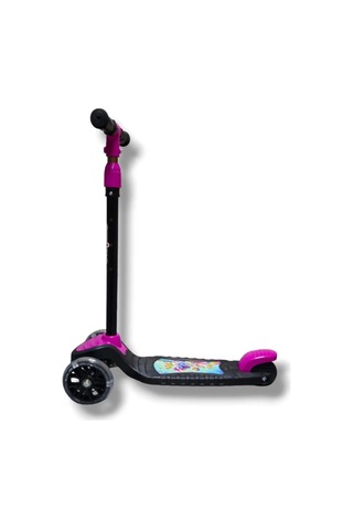 3 Tekerlekli Led Işıklı Çocuk Scooter Pembe