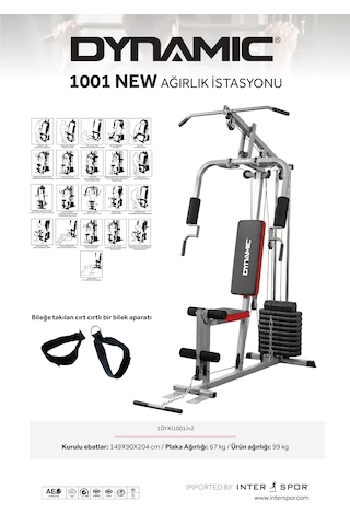 Dynamic 1001 Çalışma Istasyonu 67 Kg Plaka Ağırlıklı