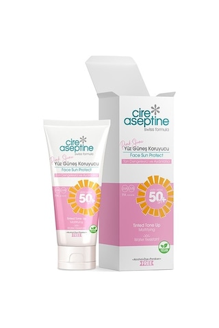 Cire Aseptine Pink Shine Ton ve Aydınlatıcı Yüz Güneş Kremi SPF50+ 50 ML