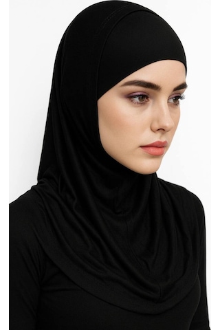 Aldaıyr Hijab 2 Parça Likra Kumaş Siyah