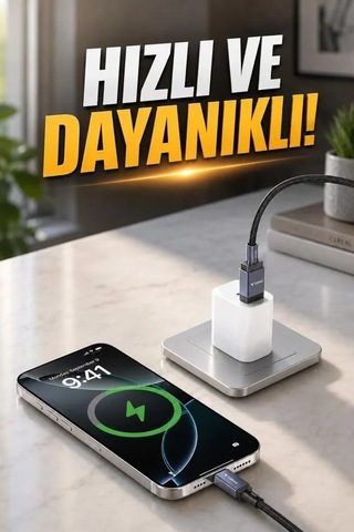 Özel Seri Şarj Kablosu Usb To Type-c Data Kablo U18 Siyah Hızlı Bağlantı Teknik Parça