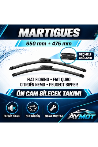 Martigues Fiat Fiorino Citroen Nemo Peugeot Bipper Ön Muz Silecek Takımı