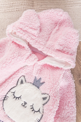 Babymod Kedi Figürlü Peluş Welsoft Kız/erkek Bebek Tulum Pembe