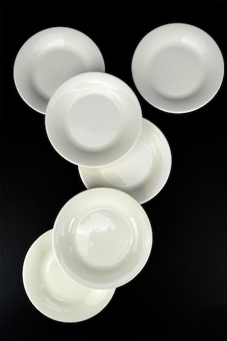 Digithome İstanbul 6 Lı Porselen Pasta Ve Sunum Tabağı Seti 19 Cm Krem - Tl4036327 C320.003