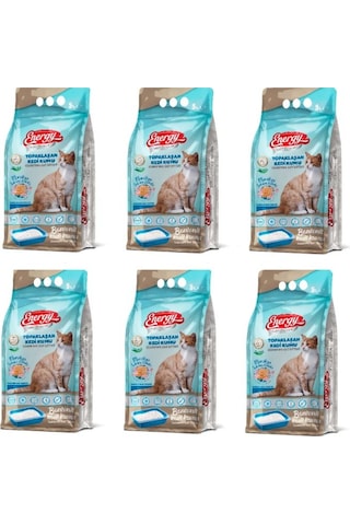 Energy Marsilya Sabunu Kokulu İnce Taneli Topaklaşan Bentonit Kedi Kumu 6 x 10 L