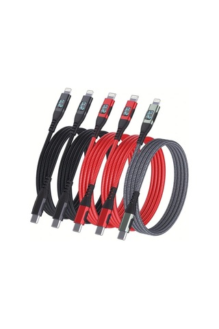 Brightnova Usb C Lightning Kablosu 5 Parça Siyah Siyah Kırmızı Kırmızı Yeşil 2m Hızlı Şarj İphone 14 13 12 Pro Max 11 X Xs Xr 8 Plus İpad Uyumlu